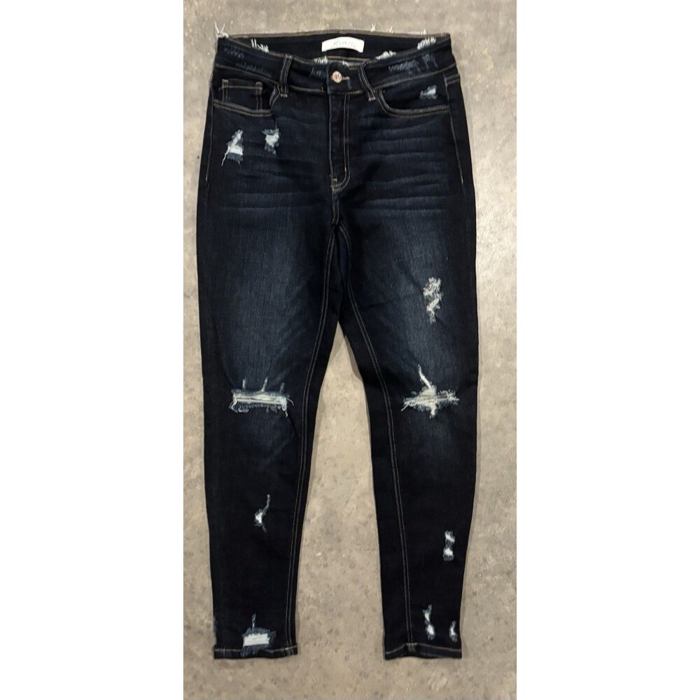 Kancan Signature Women’s Sz 28 Distressed Skinny Jeans Stretch Punk Grunge